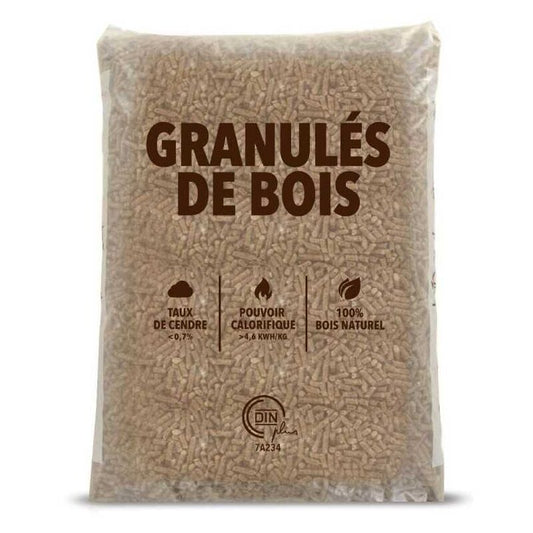 Palette de 144 Sacs de granulés de Bois 15 kg soit 2,16 T de Pellets de Bois